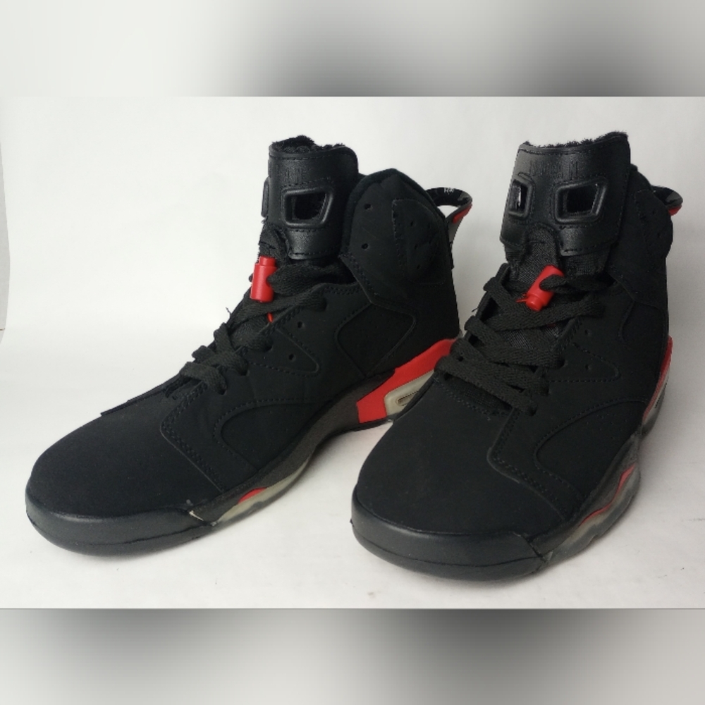 Air Jordan 6 Retro Infrared,Black Red UA R3ps,Size 10, New